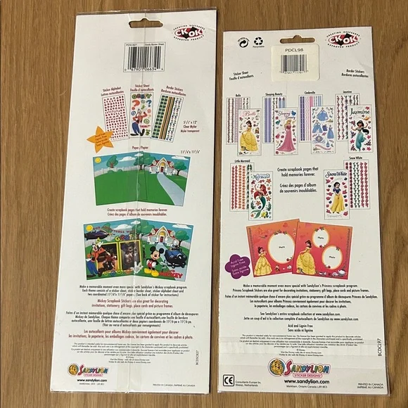 Disney Sandylion Sticker Collection with Blue, Yellow, and Green (Set of 5) - Picture 8 of 16